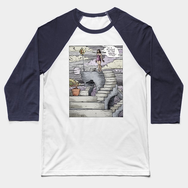 Night Lands Baseball T-Shirt by Froobius